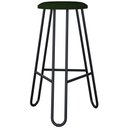 Ver imagem 4 de Kit 04 Banquetas Baixa Bar Cozinha Sala de Jantar Áris C01 Preto Linho Verde Musgo - Lyam Decor