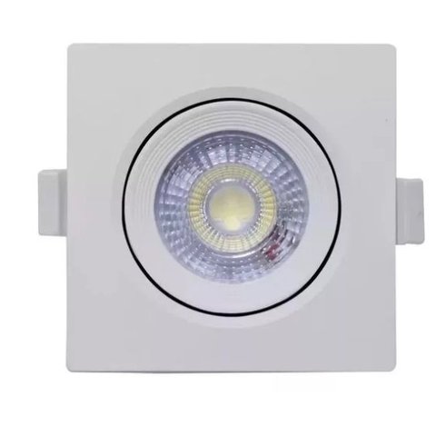 Kit 2 Spot Led Smd 7w Dicróica Direcionável Quadrado Forte