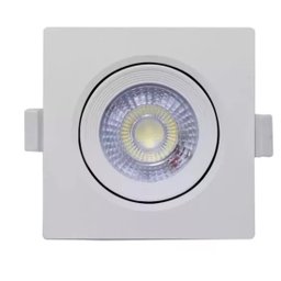 Kit 2 Spot Led Smd 7w Dicróica Direcionável Quadrado Forte - 1