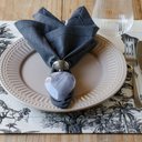 Ver imagem 3 de Kit Jogo Americano 4 Lugares Mesa Posta Toile Preto 52x36cm:preto