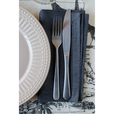 Kit Jogo Americano 4 Lugares Mesa Posta Toile Preto 52x36cm:preto