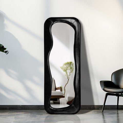 Espelho de Chão Milão Corino 68x180cm Preto