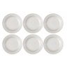 Conjunto 6 Pratos Raso Cerâmica 27cm Perla Branco - 1