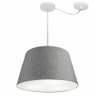 Pendente Cone Com Desvio Rustico Cinza MJ-4279 Para Mesa de Jantar e Estar - 1