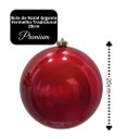 Ver imagem 6 de Kit 2 Bolas de Natal Gigante Vermelha 20cm Tradicional Brilho Espelhado com Cordão para Pendurar