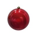 Ver mais imagens de Kit 2 Bolas de Natal Gigante Vermelha 20cm Tradicional Brilho Espelhado com Cordão para Pendurar