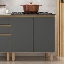 Ver imagem 2 de Balcão para Cooktop com Tampo 80cm Maly N03 Carvalho/grafite - Mpozenato