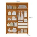 Ver imagem 2 de Guarda Roupa Infantil Vittoria 06 Portas e Cômoda Vittoria Cinamomo Off White - Móveis Albatroz