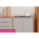 Ver mais imagens de Cozinha Completa 7 Peças Celeste C114 12 Portas 2 Gavetas MDF Cinamomo e Platina MGM