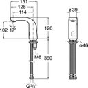 Ver imagem 4 de Kit com 3 Torneira para Lavatório de Mesa Bica Baixa Eletrônica L20