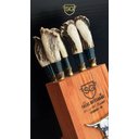 Ver imagem 5 de Cepo Premium Sg em Inox e Cabos de Roseta de Cervo