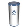 Lixeira em Aço Inox com Tampa Meia Esfera Plástica 50 Litros Cor:azul - 1