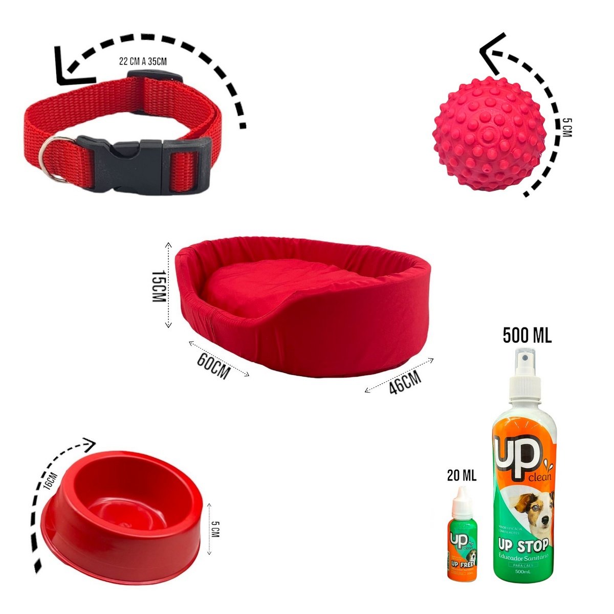 Kit Pet Grande Cama Europa Educador Xixi Sim/não Cães 500ml - Vermelho - 3