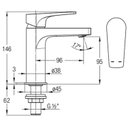 Ver imagem 2 de Kit com 3 Torneira para Lavatorio de Mesa Bica Baixa Noronha Celite