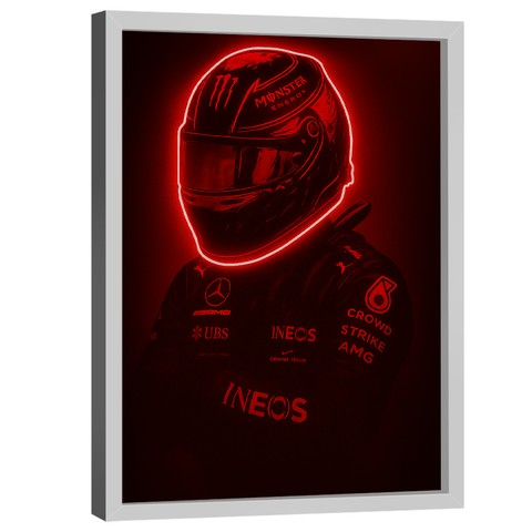 Quadro Decorativo Piloto Neon Vermelho