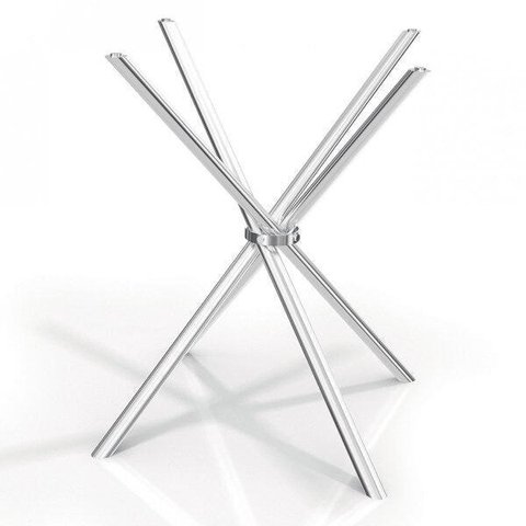 Base de Metal para Mesa de Jantar 73cm Volga Prata/Crome
