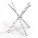 Ver imagem 1 de Base de Metal para Mesa de Jantar 73cm Volga Prata/Crome