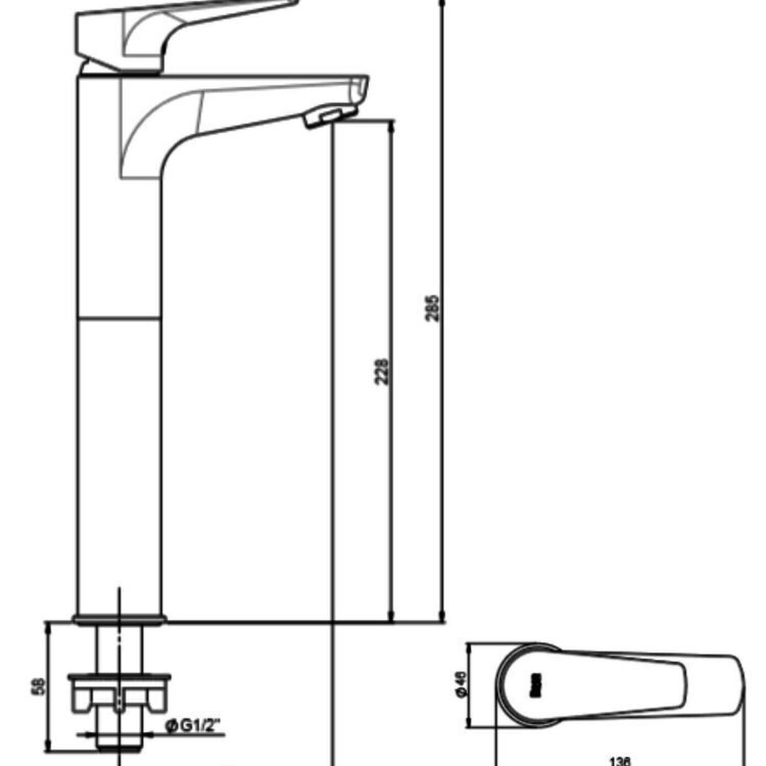 Kit com 3 Torneira para Lavatório de Mesa de Bica Alta Roca Atlas - 3