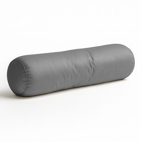 Almofada Travesseiro Bastão Tubo Rolo Dot 140cm Macia Veludo Cinza - Desk Design