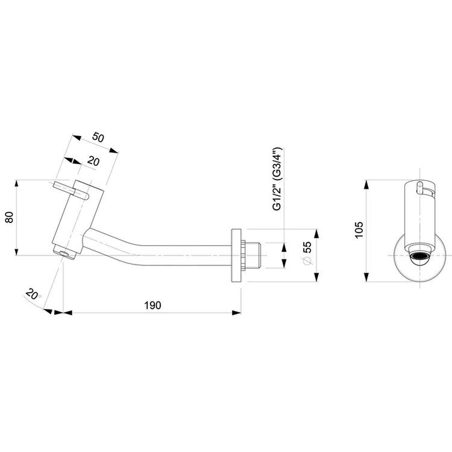 Kit com 3 Torneira para Lavatório de Parede Basic Celite - 5