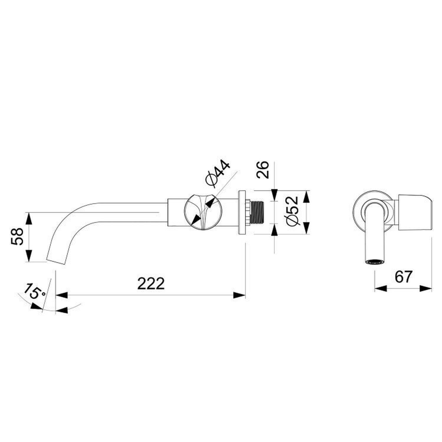 Kit com 3 Torneira para Lavatório de Parede Debba - 2