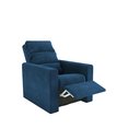 Ver imagem 3 de Poltrona Reclinável Mx14 Turin Veludo Azul E433 - Matrix