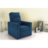 Poltrona Reclinável Mx14 Turin Veludo Azul E433 - Matrix - 1