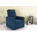 Ver imagem 1 de Poltrona Reclinável Mx14 Turin Veludo Azul E433 - Matrix