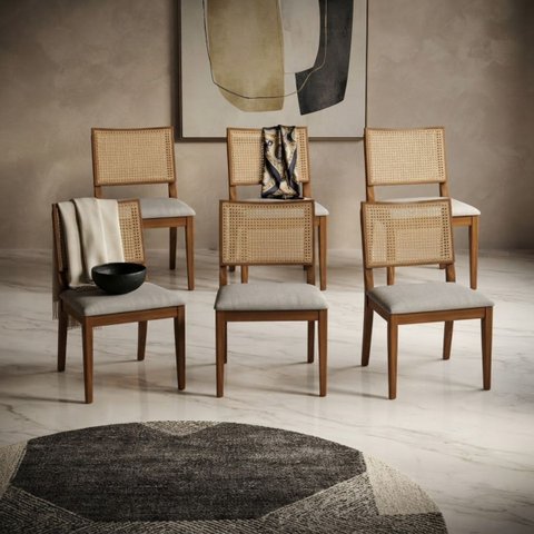Kit 6 Cadeira Dubai Cinza