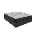 Ver imagem 1 de Cama + Box Casal Colchão Ortobom D45 Airtech Extra Firme Cor:marrom