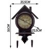 Relógio Decorativo de Parede Casinha com Pendulo - 2