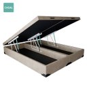 Ver imagem 1 de Cama Box Baú Casal Bipartido Sintético Bege 38x138x188