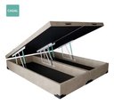 Ver imagem 2 de Cama Box Baú Casal Bipartido Sintético Bege 38x138x188