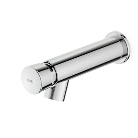 Kit com 3 Torneira para Lavatório de Parede Fechamento Automático Ecopress Prata/Cromado Celite