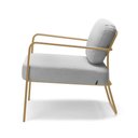 Ver imagem 6 de Poltrona Sala de Jantar Elaine Kit 2 Base Aço Dourado Linho K01 - D'rossi