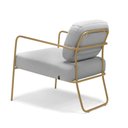 Ver imagem 7 de Poltrona Sala de Jantar Elaine Kit 2 Base Aço Dourado Linho K01 - D'rossi