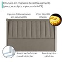 Ver imagem 5 de Cabeceira Casal 140 cm Lumina LED com Frame Corino Tcs 726 Peer