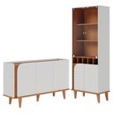 Ver imagem 1 de Cristaleira e Balcão Buffet Jurere Off White Matte Freijo Colibri