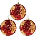 Ver imagem 2 de Kit 6 Enfeite Bolas Natalina Árvore Natal Artesanal Estrela