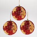 Ver imagem 1 de Kit 6 Enfeite Bolas Natalina Árvore Natal Artesanal Estrela