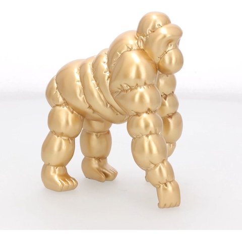 Decoração Escultu Macaco Gorila Puffer Poliresina Mart 19347