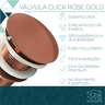 Válvula Rose Gold Click 1 1/4 Banheiro Ralo Pia Cuba - 6
