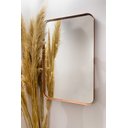 Ver imagem 2 de ESPELHO LUXO RETANGULAR RETRÔ 90X60CM BANHEIRO SALA QUARTO HALL MOLDURA BRONZE