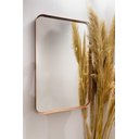 Ver imagem 1 de ESPELHO LUXO RETANGULAR RETRÔ 90X60CM BANHEIRO SALA QUARTO HALL MOLDURA BRONZE