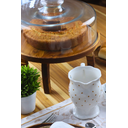 Ver imagem 3 de Boleira Cake Redonda Alta com Pézinho – Madeira de Teca -29,5x29,5x14cm