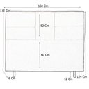 Ver imagem 3 de Cabeceira Cama Box Queen Poliana 160 Cm Suede Marrom - MV Estofados Shop