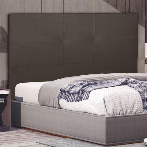 Cabeceira Cama Box Queen Poliana 160 Cm Suede Marrom - MV Estofados Shop