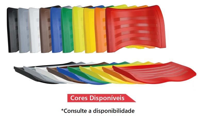 Kit 05 Cadeiras Universitárias com Porta Livros Cor Vermelho Prancheta Plástica - 6