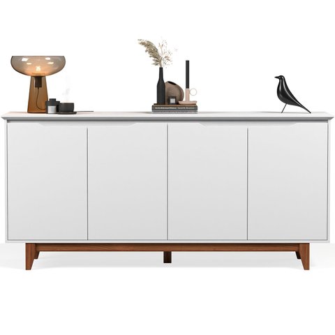 Buffet 4 Portas Flow Branco