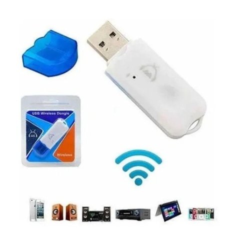 Adaptador Receptor Bluetooth Usb Pendrive para Musica em Radio Carro Branco /az